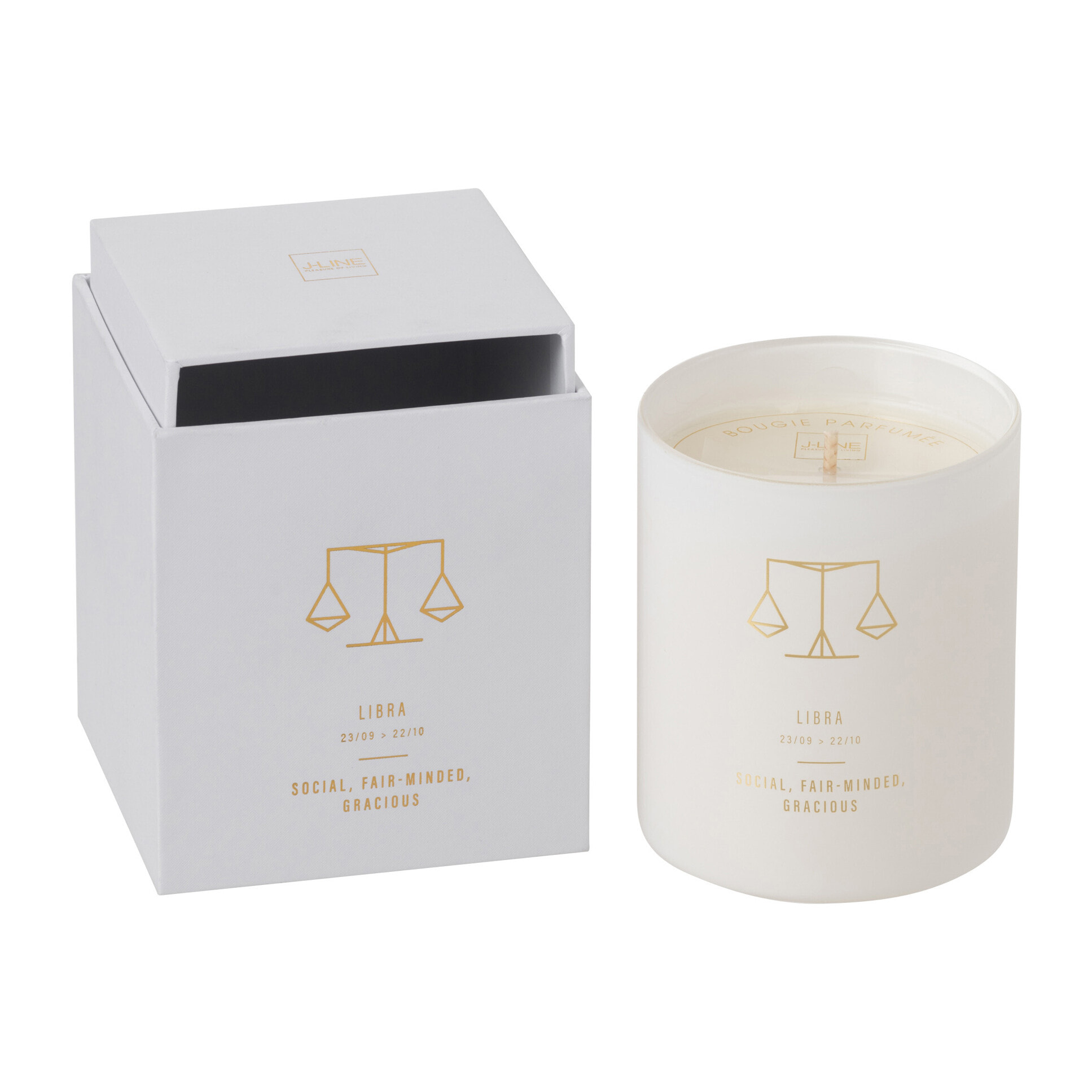 J-Line bougie parfumée – Sapphire Amber Tea – blanc - 50U