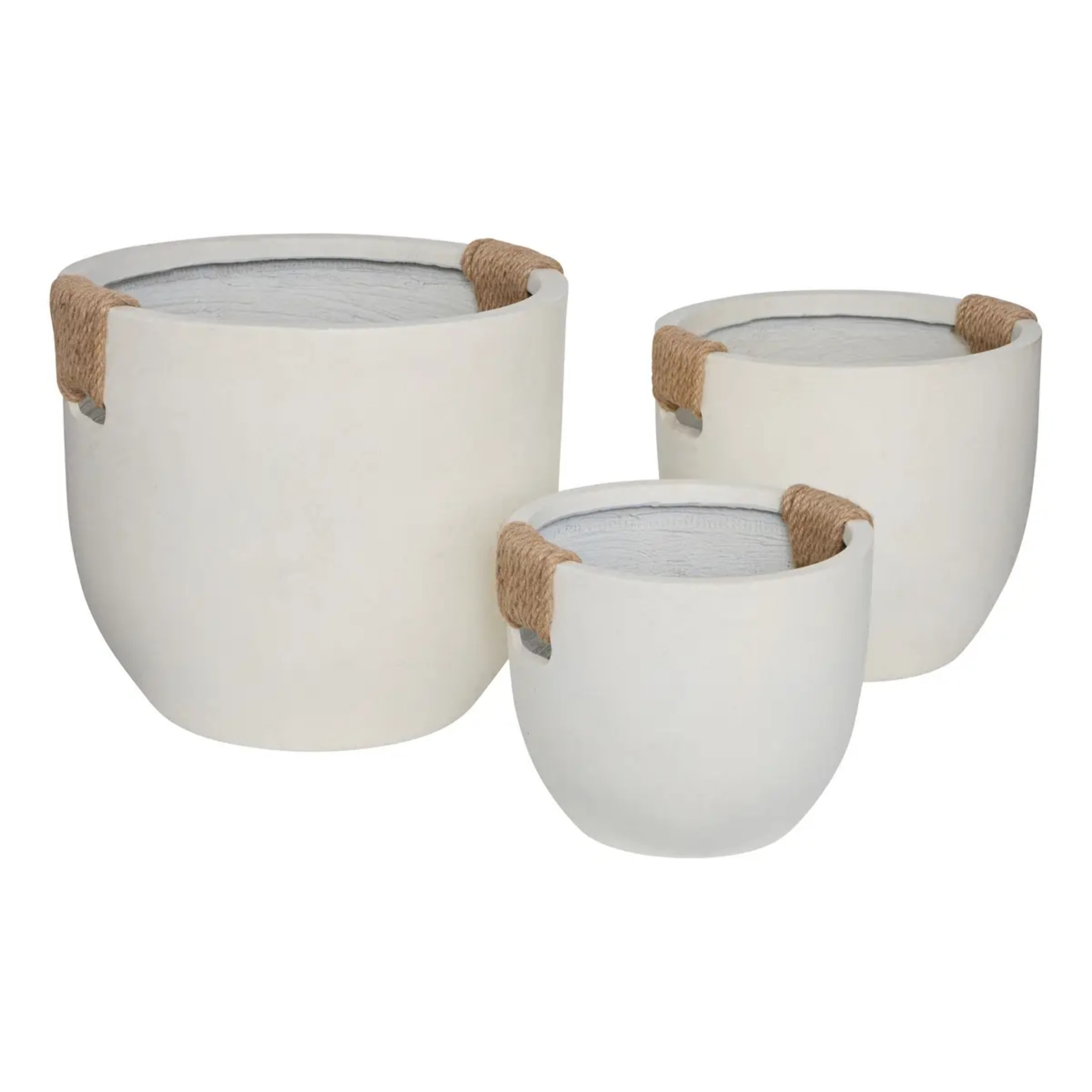 Set de 3 Pot de fleurs Sien 47x40,5x47 cm Blanc