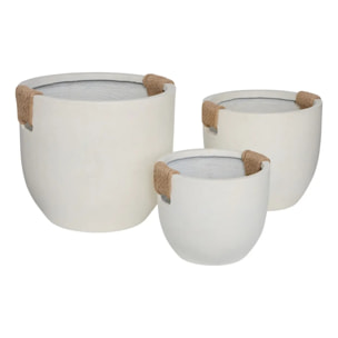 Set de 3 Pot de fleurs Sien 47x40,5x47 cm Blanc