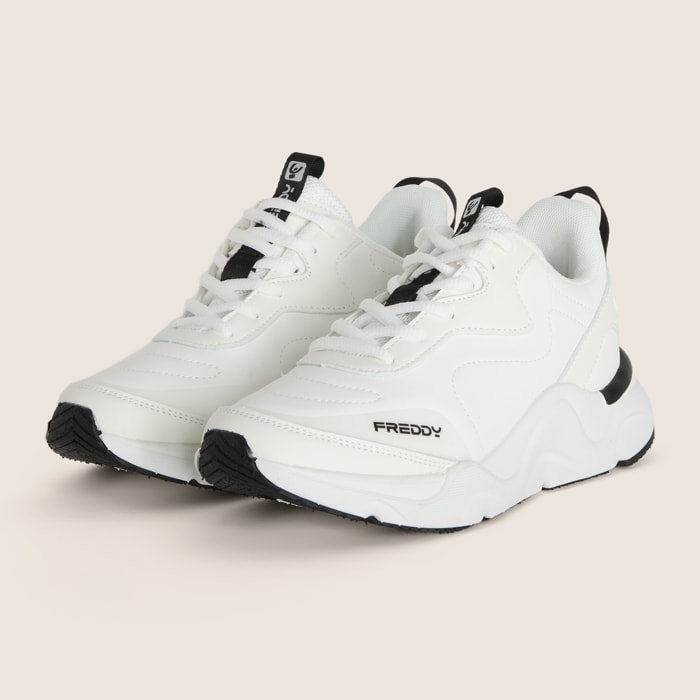 Sneakers Donna Chunky in Similpelle Nubuk con Suola EVA