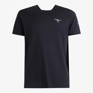 T-shirt Esercito nera in cotone uomo