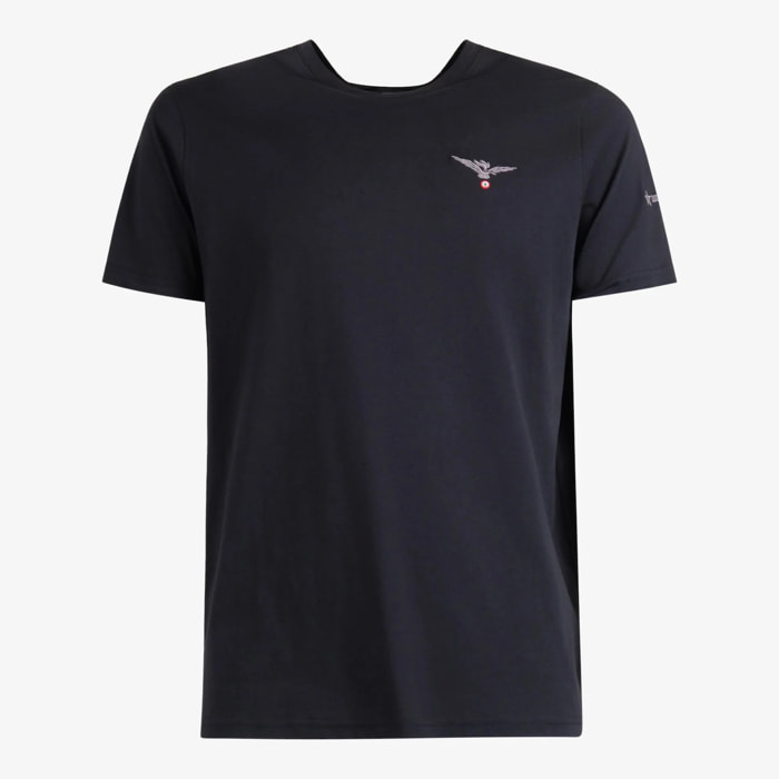 T-shirt Esercito nera in cotone uomo