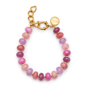 Bracciale Rosé Stones Acciao Placcato Oro