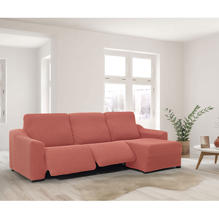 Funda para Chaise Longue derecha (visto de frente ) brazo largo SÚPER ELÁSTICA con RELAX modelo HELENA
