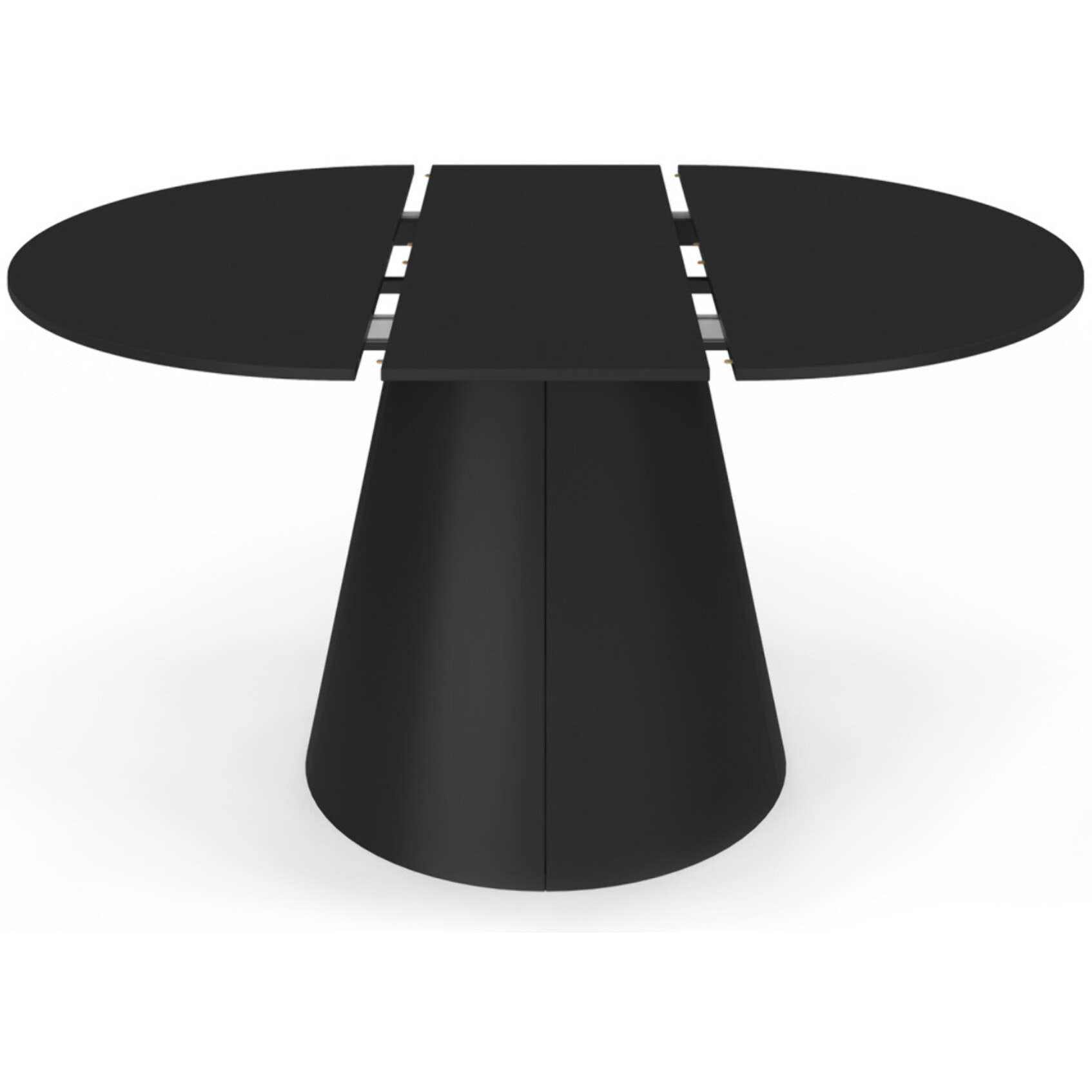 Table à manger ronde extensible Elvis noire Ø110-150cm