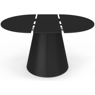 Table à manger ronde extensible Elvis noire Ø110-150cm