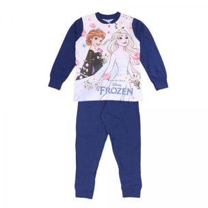 Pigiama Frozen Primaverile Maniche Lunghe Blu Lei Disney Blu