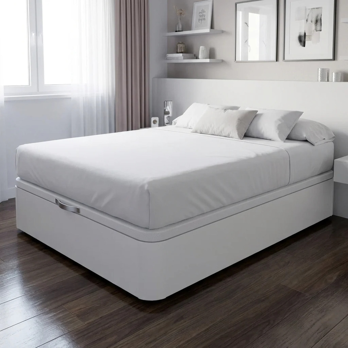 Canapé Madera Alta Resistencia Blanco Altura 35 Cm