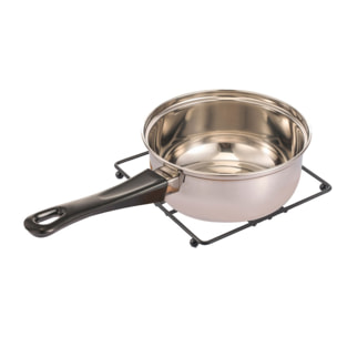 Dessous de plat Design industriel Bambou & Acier ELIE Noir mat MSV