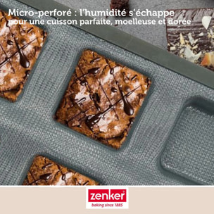 Moule à gâteaux 12 carrés en silicone fibre de verre Zenker