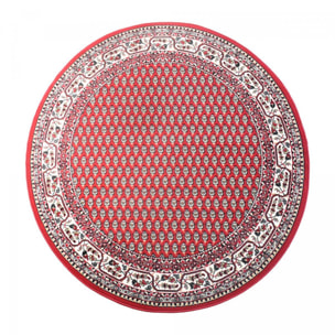 Tapis rond tissé motif oriental FIBU