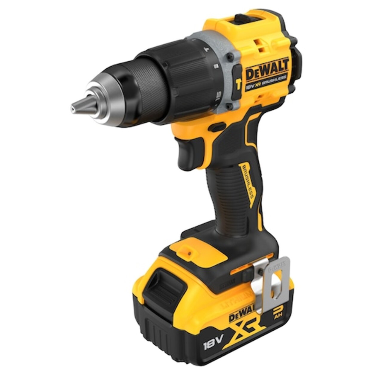 Perceuse-visseuse à percussion compacte XR 18V 5 Ah Li-Ion Brushless - DEWALT - DCD799P2T-QW