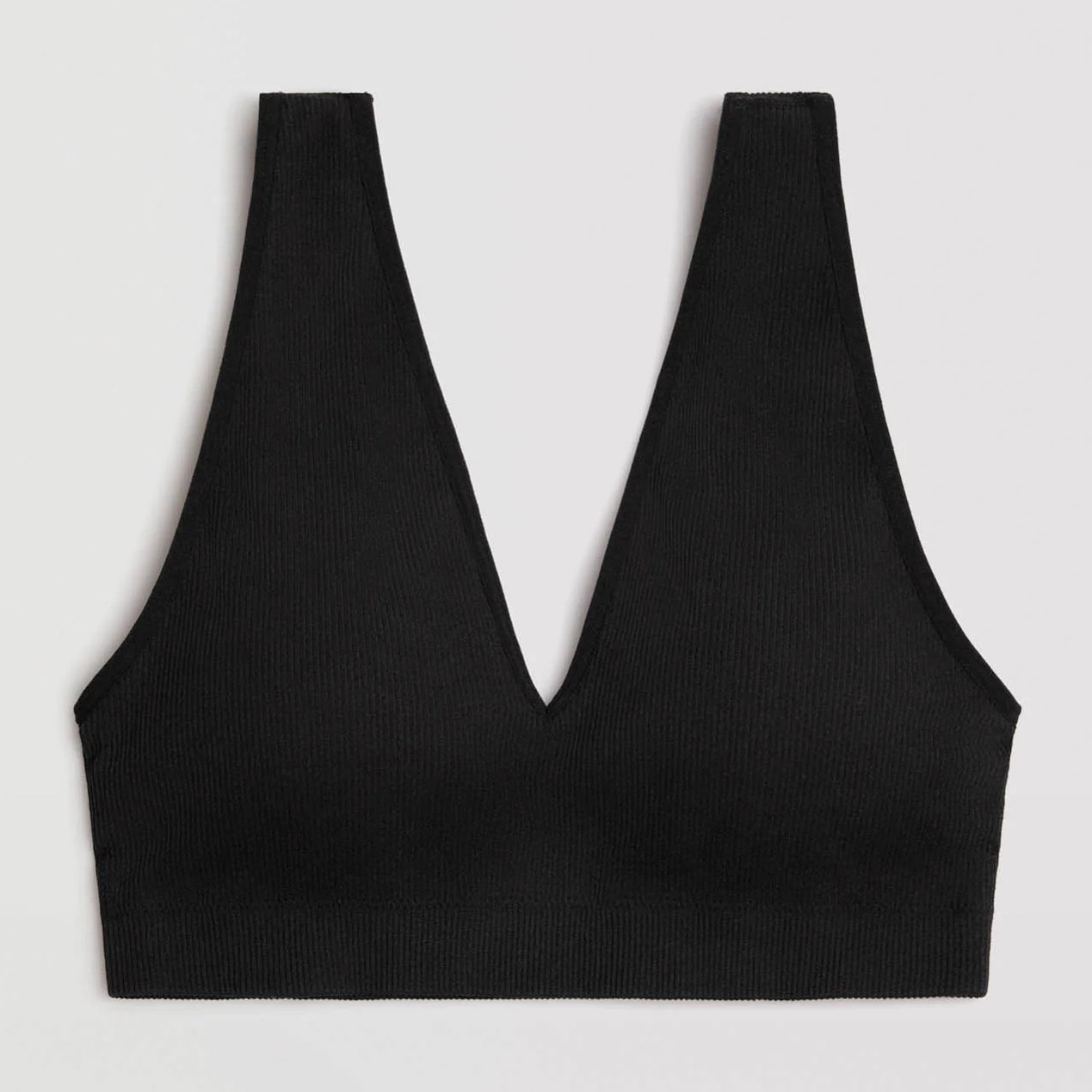 Reggiseno bralette imbottito nero senza ferretto