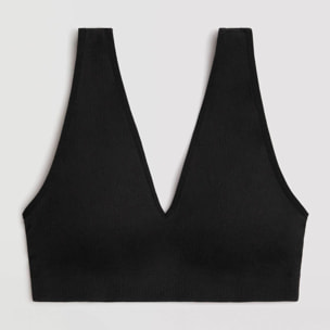 Reggiseno bralette imbottito nero senza ferretto