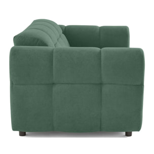 Ray - canapé droit 2 places en tissu texturé - Vert sauge