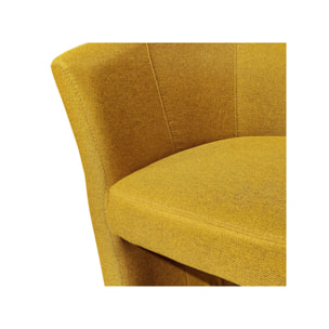 Fauteuil cabriolet en tissu avec accoudoirs - LILOU