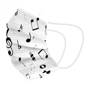 Naturals - Mascarilla Higiénica - Reutilizable - Estampada - Microfibra - Partitura