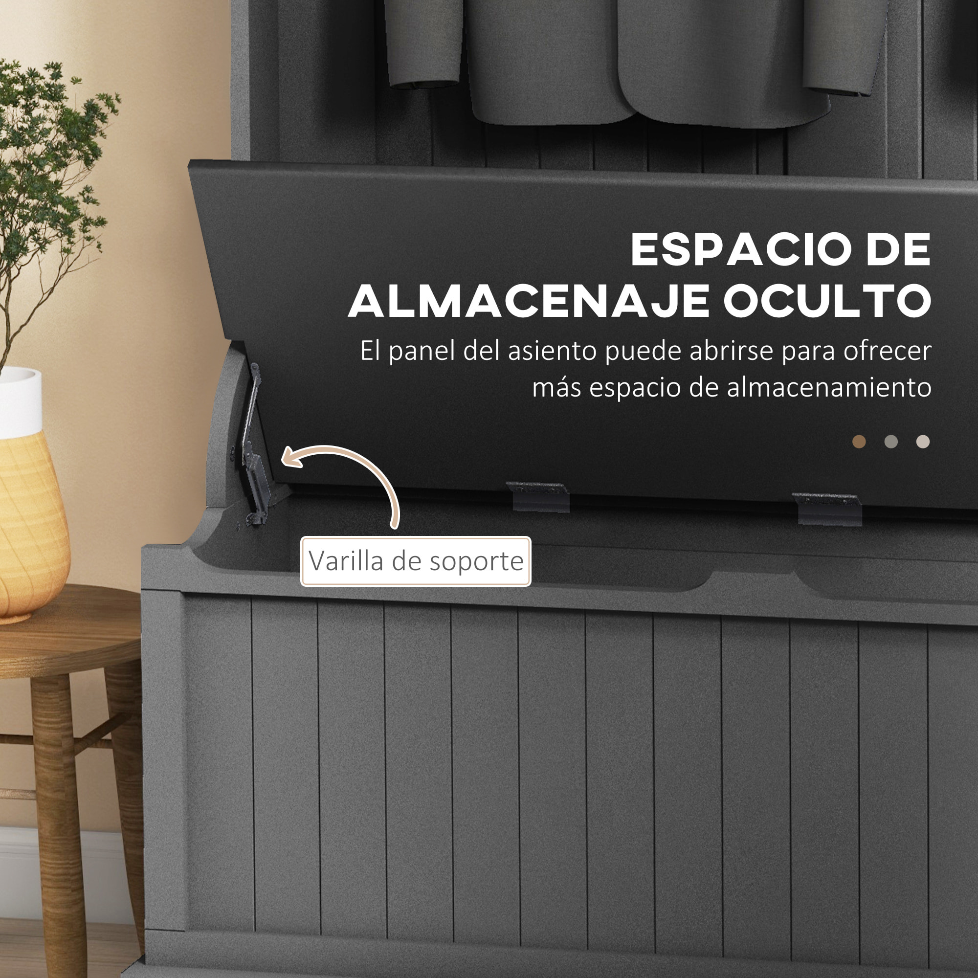Perchero Zapatero, Perchero Entrada Recibidor con Banco de Almacenamiento y 5 Ganchos, Estilo Moderno, para Pasillo Dormitorio, 96x34x179,7 cm, Negro