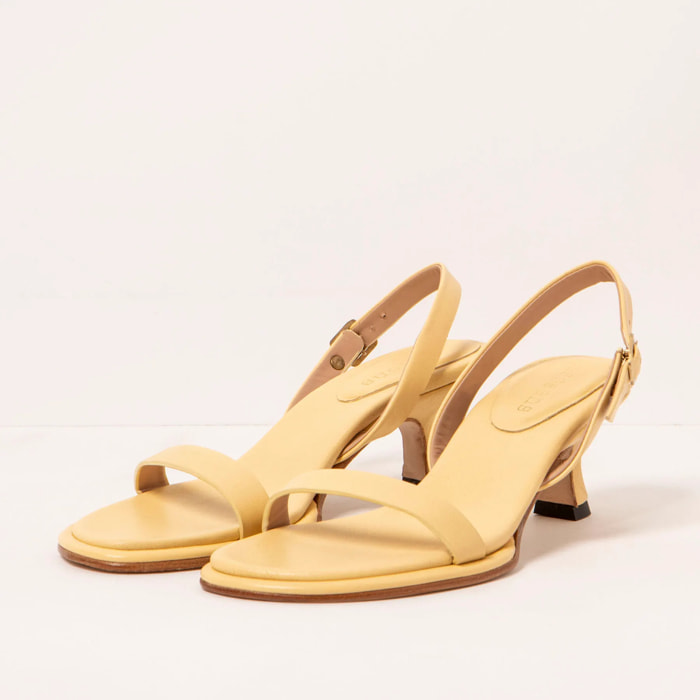 Sandalias con tacón S3164 NAPPA SUN LIGHT/ GLERA color Sun light