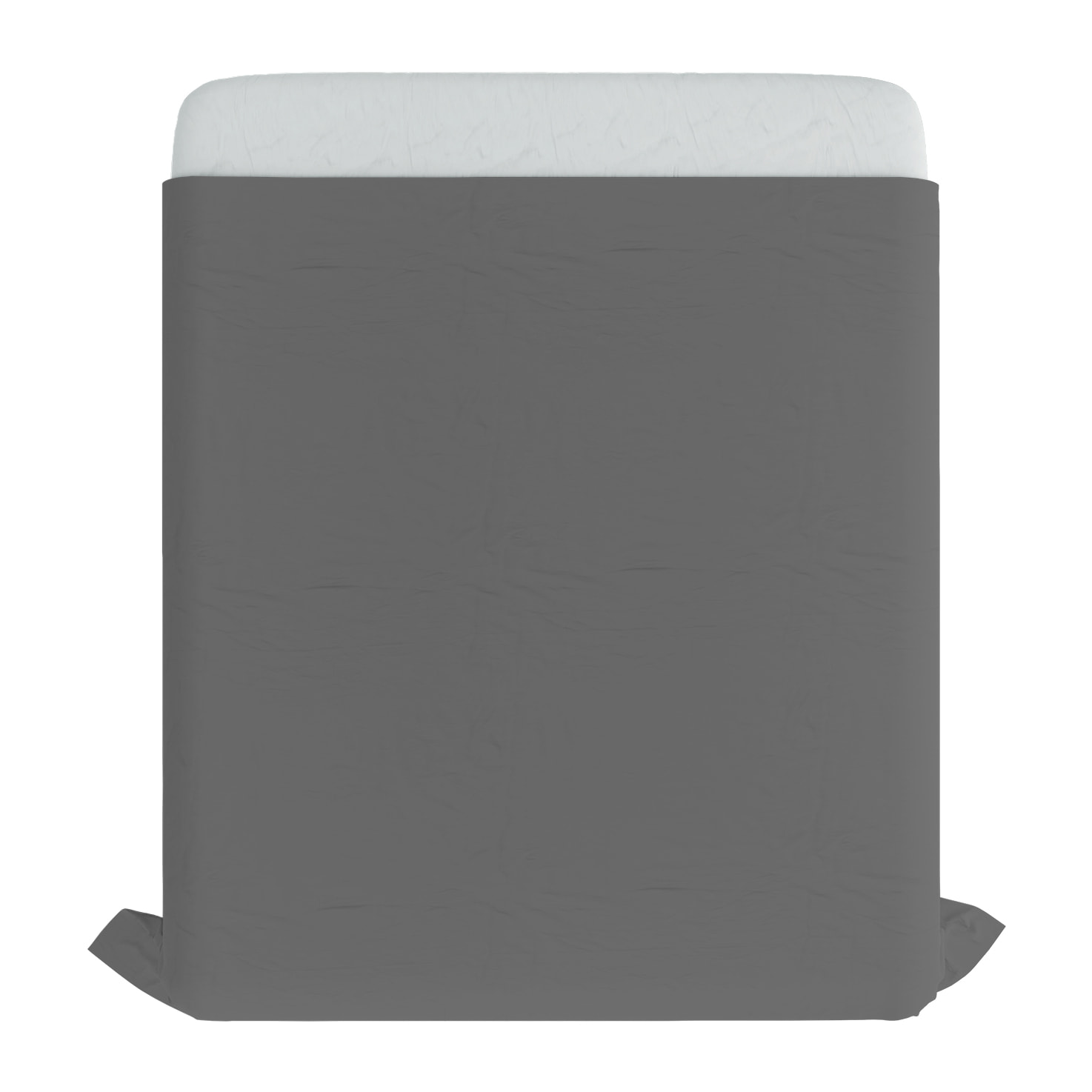 LENZUOLO SOPRA MAX COLOR, 100% Cotone, Tinta Unita, Made in Italy - FUMO