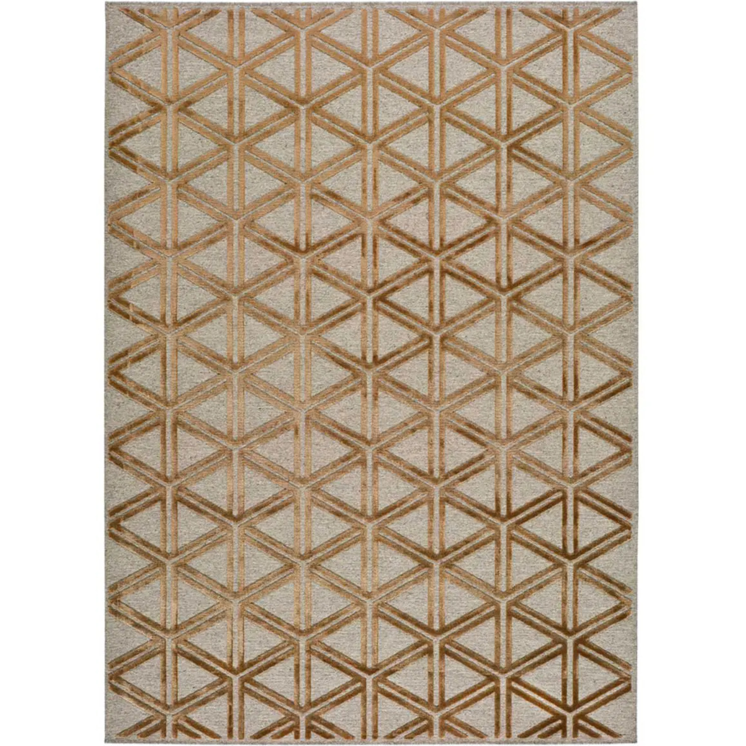 LANA Alfombra de lana geométrica en cobre, varias medidas disponibles.