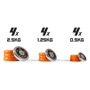 F.E.D. 4in1 - Kit di manubri, bilancieri, Maniglie e Kettlebell da 20kg