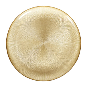 Assiette En Verre Doree D27cm