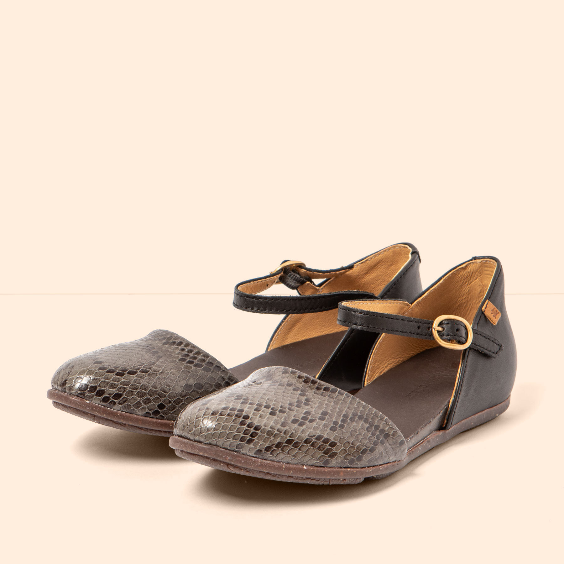 Sandalias ND54 SOFT NAPPA-SNAKE GREY/STELLA color Grey