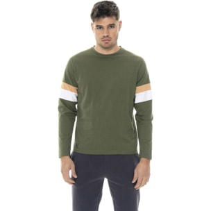T-shirt uomo a manica lunga, logo piccolo Leone 1947 Color Block