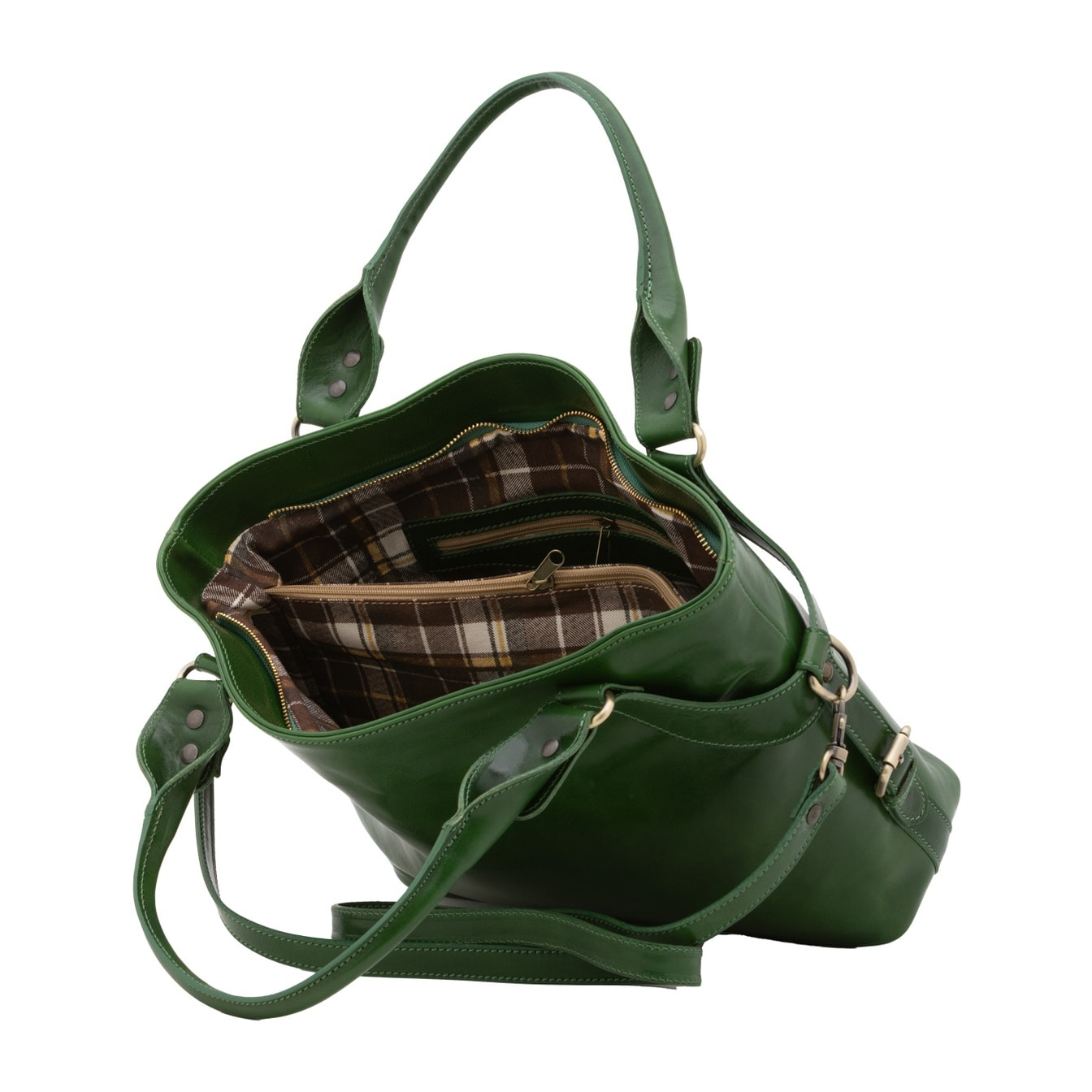 Borsa a mano da donna - Modello False - 100% pelle - 43.0 x 28.0 x 12.0 cm