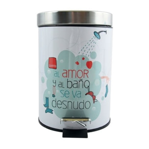 Poubelle à  pédale Inox 3L Bath & Love MSV