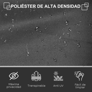 Toldo Lateral Retrá¡ctil 300x160 cm Pantalla Enrollable Mampara de Privacidad y Protección Solar para Jardín Balcón Terraza Gris