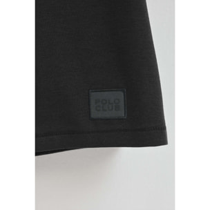 Camiseta Amore negra con parche personalizado Polo Club