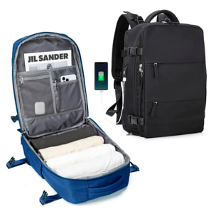 Zaino da cabina da viaggio di grande capacità con multi-scomparto (scarpe, vestiti, laptop).