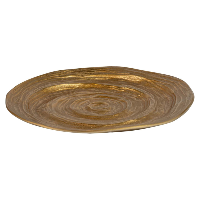 Centro De Mesa Aluminio Dorado 35x35x4 Cm