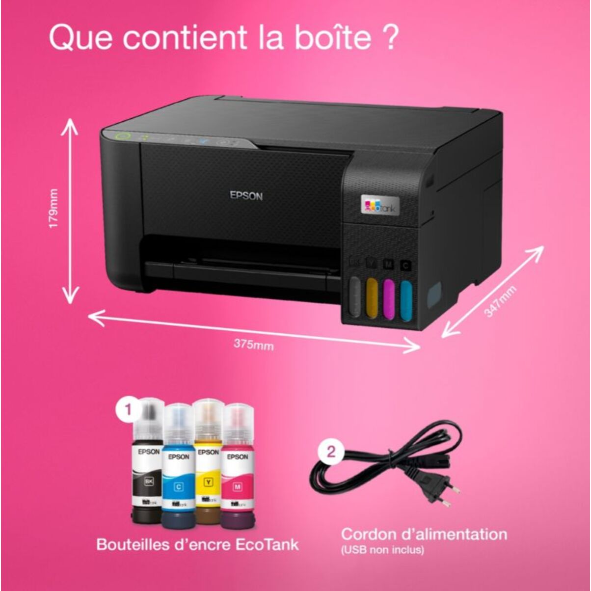 Imprimante jet d'encre EPSON EcoTank ET 2865