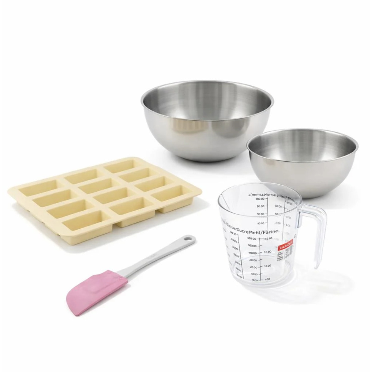 Set de 5 ustensiles de pâtisserie moule à gâteaux bol spatule et verre doseur Zenker Sweet Sensation