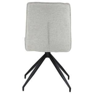 Lot de 2 chaises en tissu beige AREN