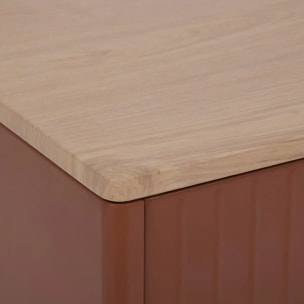 Buffet de jardin Ironia en acier galvanisé acajou