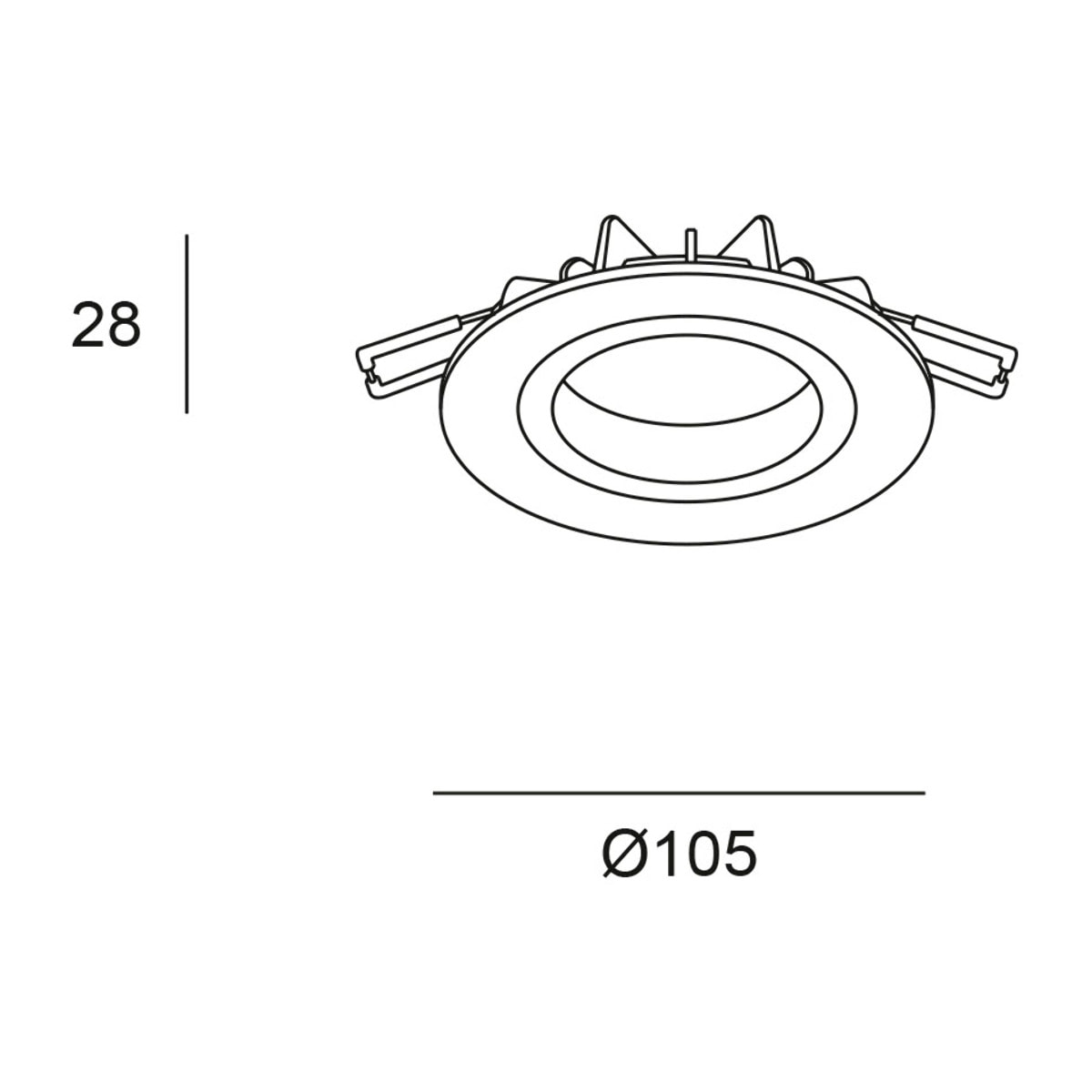 Forlight Downlight Ip44 Hide Led 6,5W 3000K Blanco 394Lm