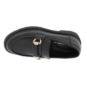 Armata di Mare Scarpe Mocassini Donna Fibbia con Soletta in Memory Foam AMD W42H64 Black