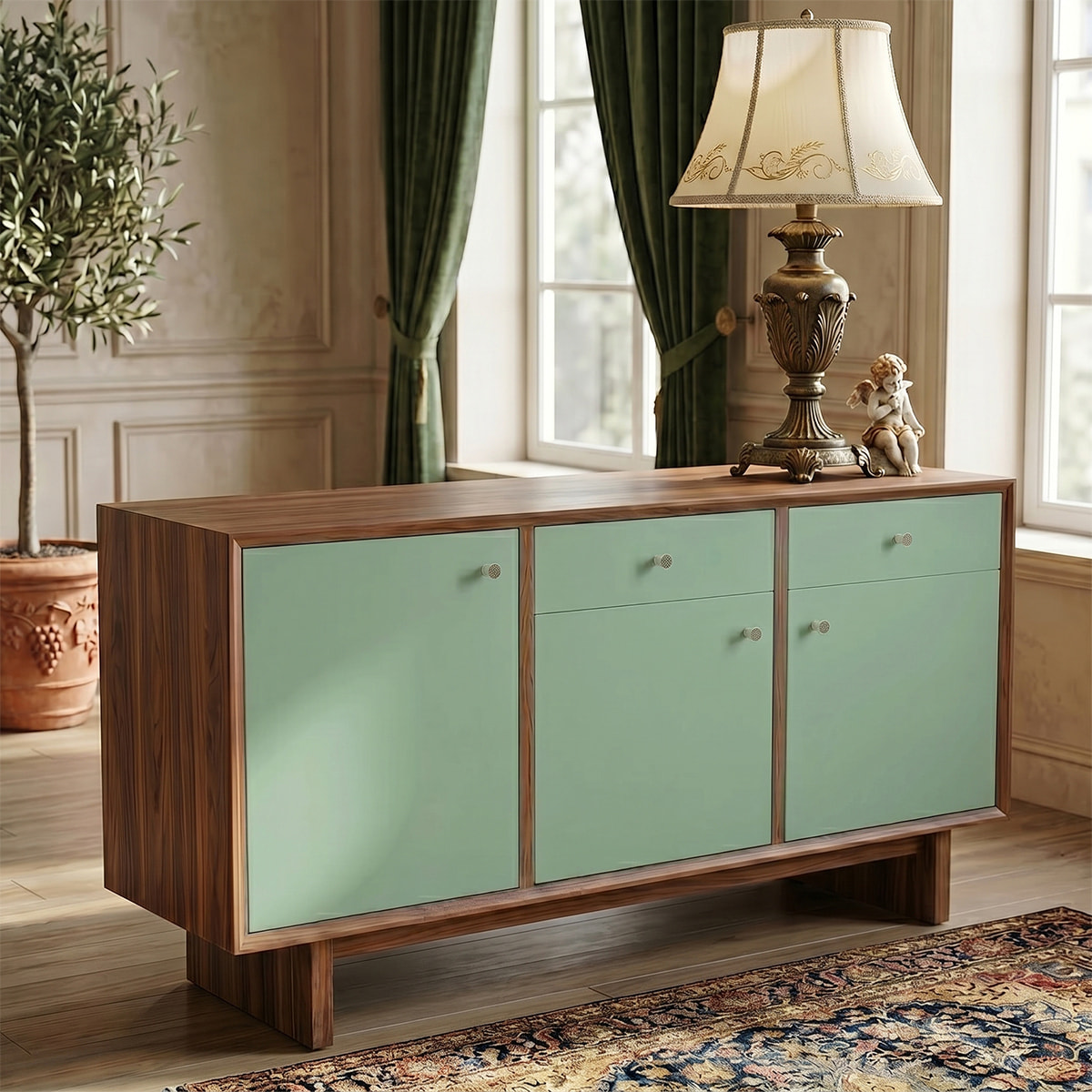 Rouleau adhésif décoratif Vinyle au Mètre - Menthe - Sticker Lavable Imperméable Mur Cuisine Meubles