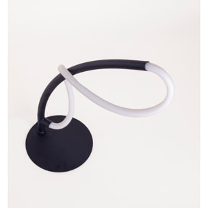 Forlight Sobremesa Tress LED 6.5W Blanco Neutro - 4000K Negro para Interior de Mesa en Oficina, Dormitorio, Salón