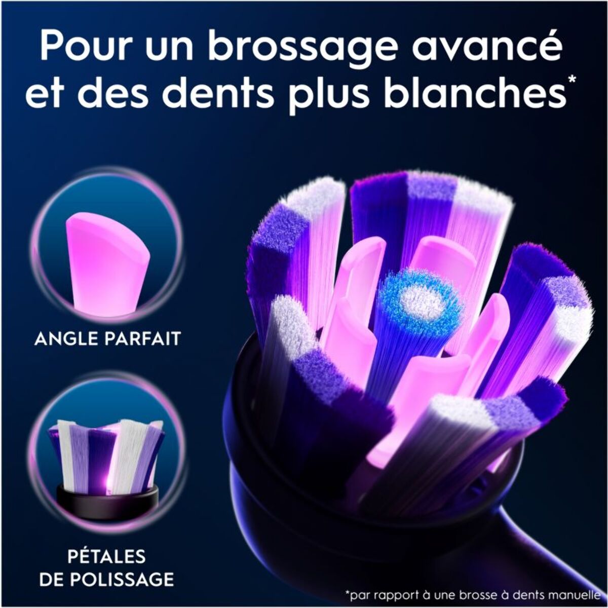 Brossette dentaire ORAL-B x3 Radiant White Noir