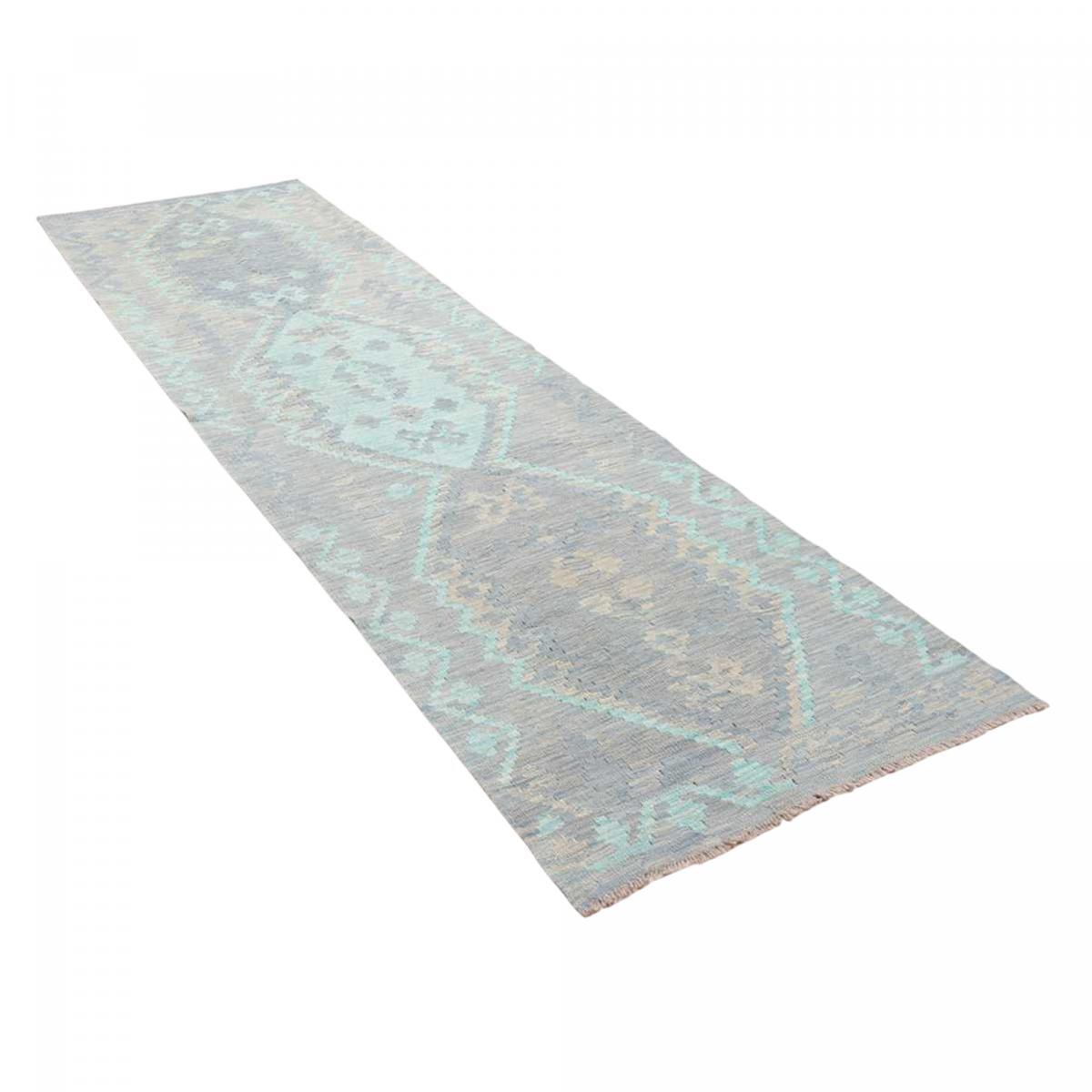 Tapis kilim géométrique, tissé à plat, laine naturelle, OKOGA