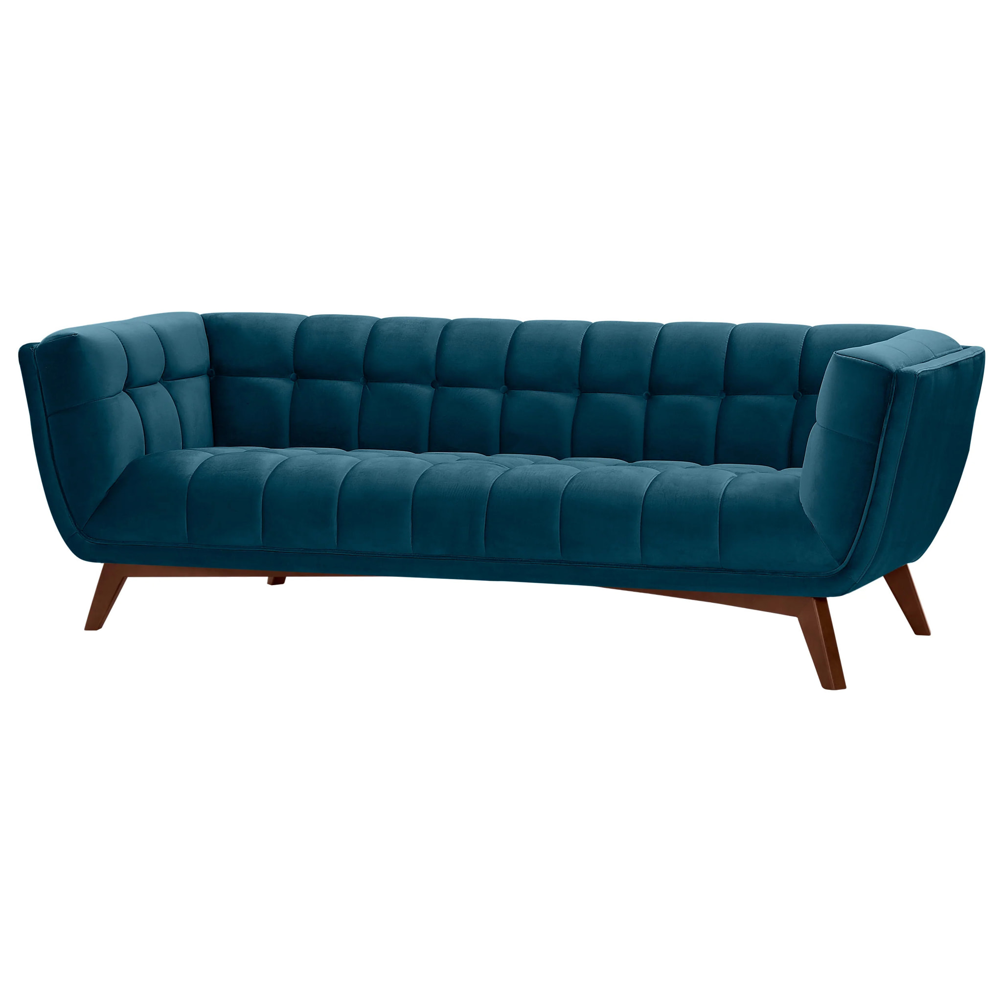 Canapé 3 places en velours bleu foncé - Mona