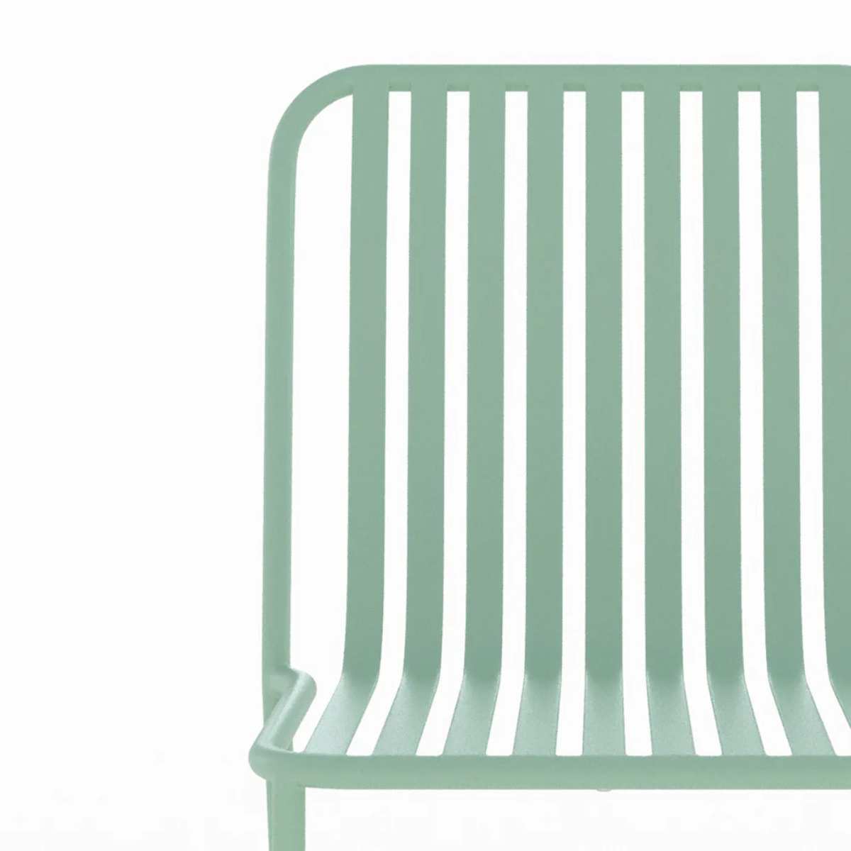 Lot de 2 chaises de jardin en métal vert clair - Yumi