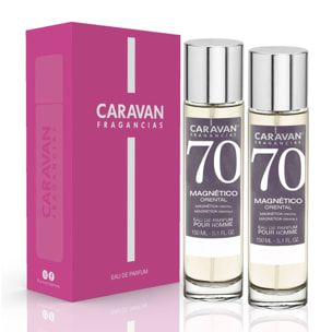 Caravan fragancias - caja de regalo con 2 perfumes nº70 de 150 ml, para hombre
