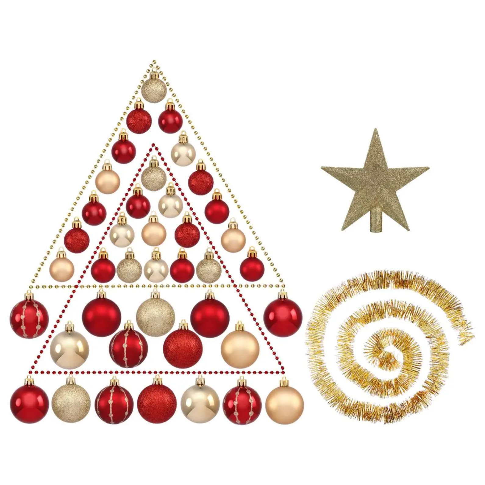 Kit décos de sapin 44 pièces soir de Noël