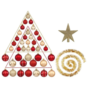 Kit décos de sapin 44 pièces soir de Noël